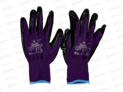 Перчатки нейлоновые (всп. нитрил) Oleum GM-1005N-9, р.9*12/240