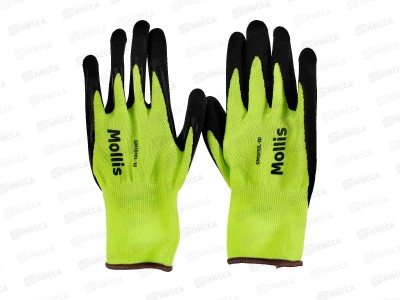Перчатки нейлоновые (всп. латекс) Mollis GM-1010L-10, р.10*12/240