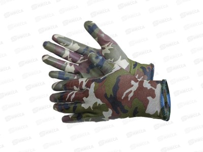 Перчатки нейлоновые (нитр покр) Military -GM-1014N-10,р.10*12/240