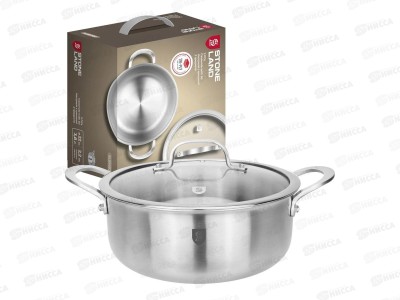 Кастрюля Stone Land SL01-102 3,8л 22см нержавеющая сталь