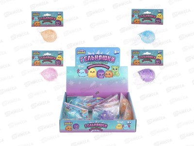 Игрушка жмяка с блестками, Ежик, YN-GLHD4-RU  *12