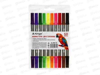 Фломастеры 10 цв. Alingar &quotTime to create&quot смыв.круг.кор AL960-10 *12