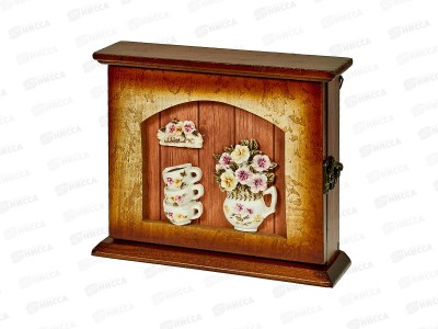 Ключница-коллаж 18*20см, дерево/металл, настенная С-48, 053318