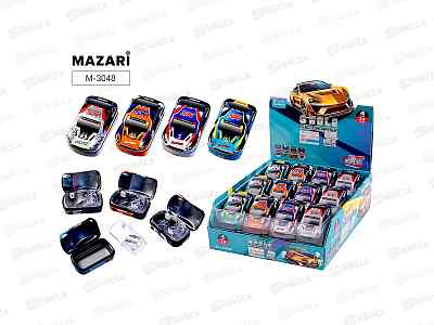 Точилка мет. MAZARI Машинка 2 отв. 4 диз.+контейнер M-3048. *12/192