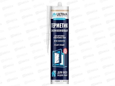 Герметик ULTIMA силиконовый универсальный 280мл, бежевый *12