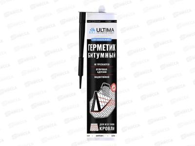 Герметик ULTIMA битумный для кровли 260мл *12