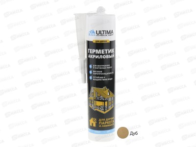 Герметик ULTIMA акриловый для дерева 300г, дуб *12