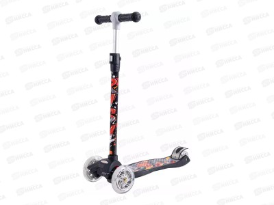 Самокат 3-х кол. А03940-5/6 до 40кг black-orange RUSH ACTION 487072