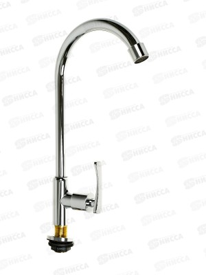 Смеситель СТАЛЬ  высокий излив, гайка. Холодная вода   Арт.155  *20