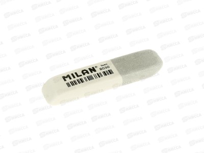 Ластик MILAN 8030 скошенный 6х1,4х10,7см, бело-серый СММ8030BG  *30