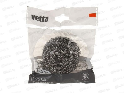 Губка для посуды Vetta спираль 15гр. металл, 441-294  г