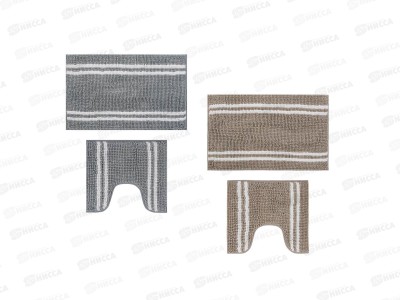 Набор коврик.VETTA 462-834 Hillock, синель, 45х40+75х45см, 2 диз. г