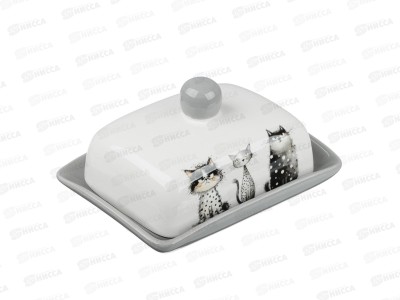 Масленка Коты 17х13х8см, керамика, MILLIMI, 824-347  г