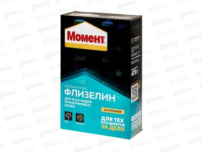 Клей обойный МОМЕНТ Флизелин Пачка 470г, 3000294 *12