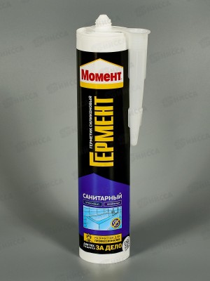 Герметик МОМЕНТ Гермент Санитарный Прозрачный 280мл, 1998756 *12