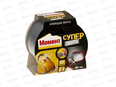 Супер-лента МОМЕНТ универсальная клеящая Серебристый 10м х 48мм, 1760304 *6