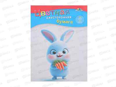 Цветная бум.  16л  8цв Апплика Пушистый зайка,С0235-44*60