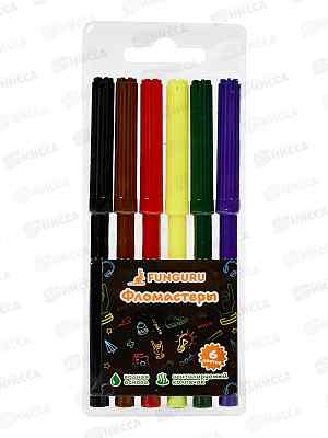 Фломастеры  6цв. &quotCool school&quot вентил. колпачек, D-608B-2945c  *24
