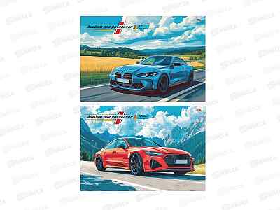 Альбом д/рис.12л Profit Авто и природа - 5, 2диз., 12-7242