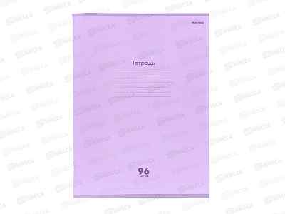 Тетрадь 96л клетка ПП А4 пласт. облож. Пастель VIOLET, 96-1309 *30