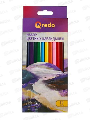 Карандаши 12цв QREDO &quotMountain River&quot дерев. трехгран., 15-3162 *12