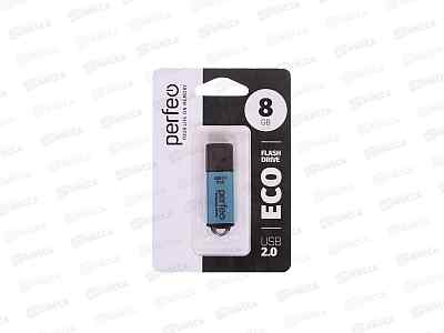 Флеш-карта Perfeo USB  8GB E01 Blue economy series
