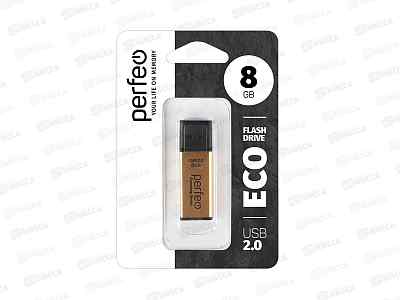 Флеш-карта Perfeo USB  8GB E03 Gold economy series, PF-E03Gl008ES