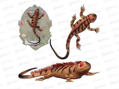 Фигурка Ящерицы, светло-коричн. с шипами вдоль спины, WA-26773, 602010