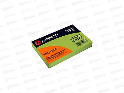 Блок липкий LAMARK  51*76мм 100л неон зел., 1115-GN *12/144