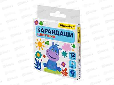 Карандаши 12цв SILWERHOF Mini Be Веселые друзья  1548972*12/480