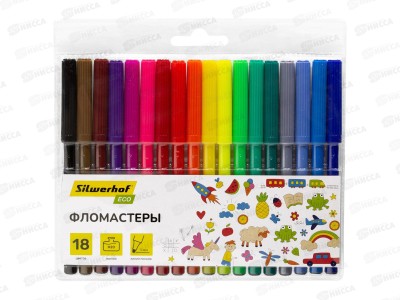 Фломастеры 18цв SILWERHOF Eco  2079974*144