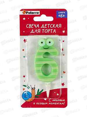Свеча PATERRA цифра &quot6&quot  401-527  *24