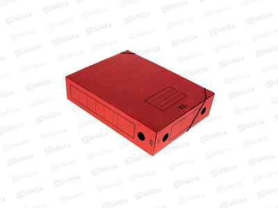 Папка арх.  7.5см с рез. Союзбланкиздат крас. ASR-7109 *50