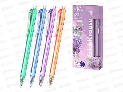 Ручка авт. EK61088 Nymph Matic Pastel Bloom 0.7мм синий  *12