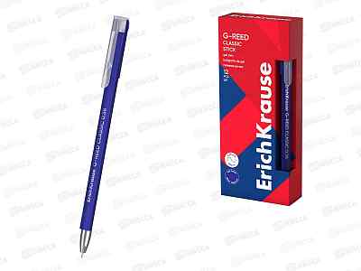 Ручка гелевая EK61297 G-Reed Stick Classic 0.38мм синяя *12/144