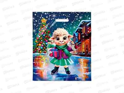 Пак. пробивной НГ 40*47  Фигуристка Год Козы *50/500