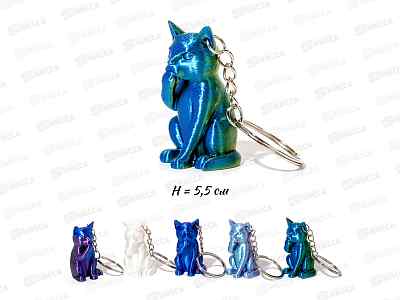 Брелок сувенирный 3Д Кот-молчун *12 P-2270-28