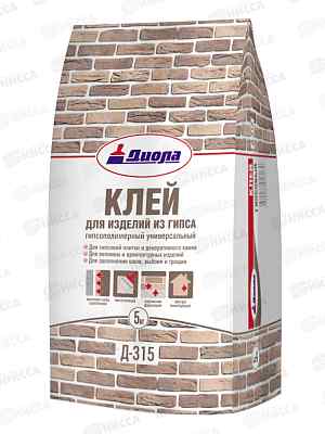 Клей для изделий из гипса универсальный гипсополимерный Д-315 5кг