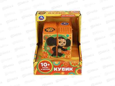 Кубик-рубика Чебурашка, 10+ песен и звуков, НТ1533-R2, Умка
