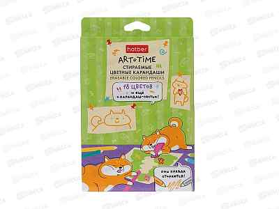 Карандаши 18цв Hatber Art-Time +карандаш ластик 093059 *12
