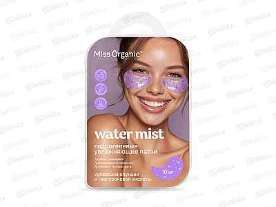 MISS ORGANIC Гидрогелевые патчи Увлажняющие Water Mist 17г