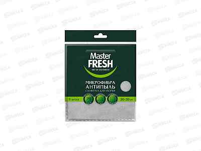 Master FRESH Салфетка микрофибра Антыпыль плюш Сер 30*30 1шт с0008596
