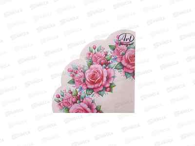 Салфетки 3сл 12л Ф32см Art Bouquet Rondo Венок из роз 25731*15