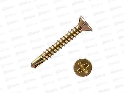 Саморез оконный, сверло, желтый цинк 3,9х35 пакет (20шт) KRANZ 1505-3935-4
