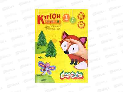 Цветной карт. двухст. Каляка-Маляка 7цв 7л 195х265, мел., КЦДКМ07 *30