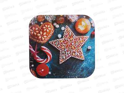 Подставка  п/горячее дерево НГ 18*18см С-99