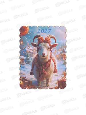 Магнит Коза/Овца НГ2027 М-165 дерево