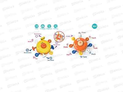 Игрушка развивающая &quotУтенок&quot 3088548, 2 цвета, 18*12,5*4см
