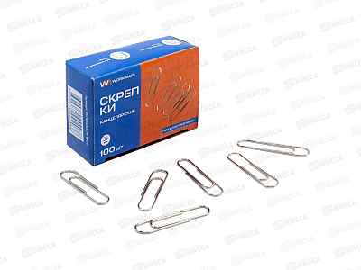 Скрепки Workmate 33мм 100шт никелир., 14-6401  *10