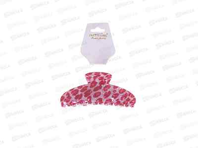 Pretty Girl Крабик для волос TS-B136 розовый леопард 10см *12